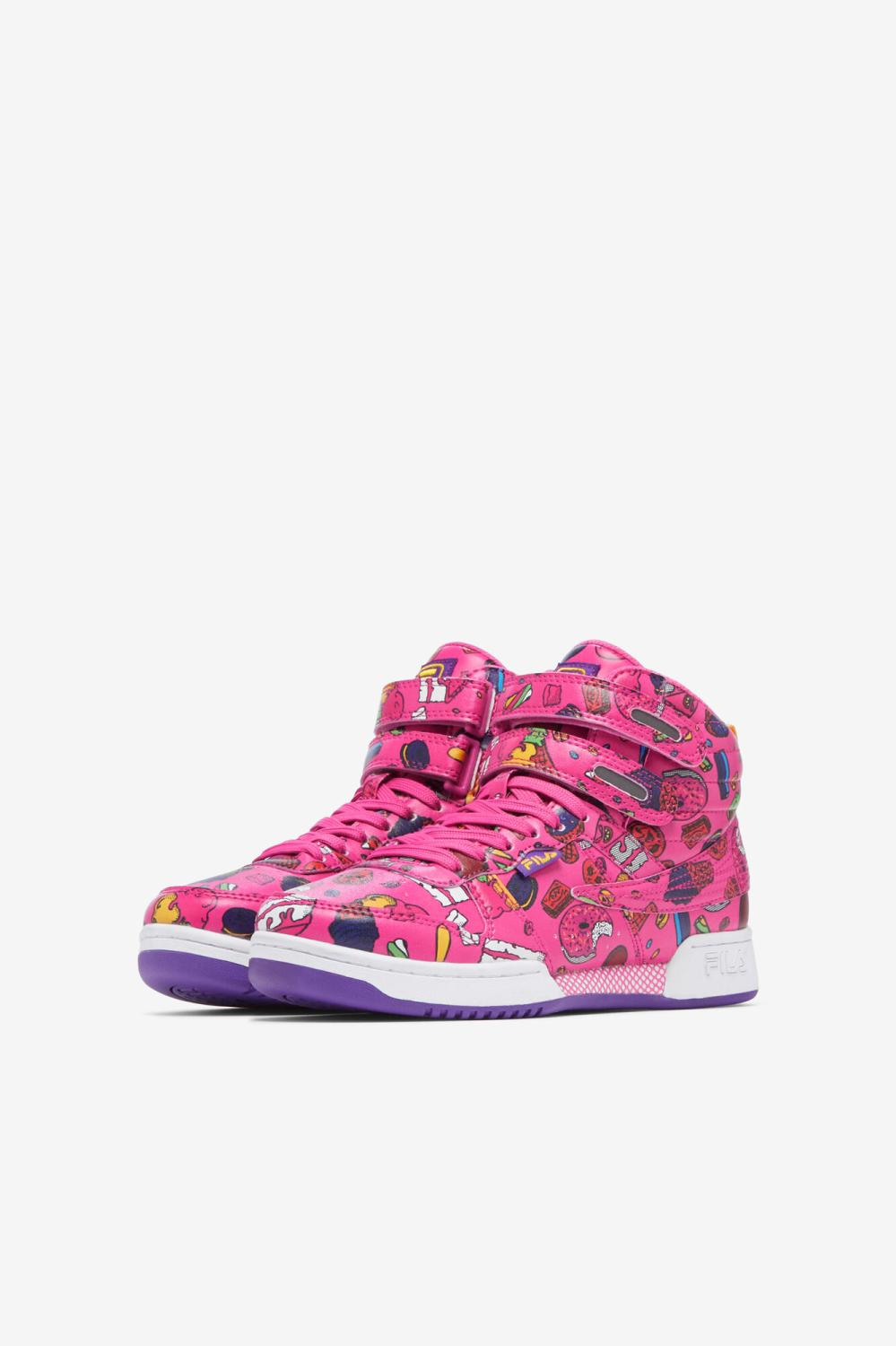 Kids Little Kids (10.5-3) | FILA Little Kids' F-14 694 SUGAR PLUM / ELECTRIC PURPLE / LEMON