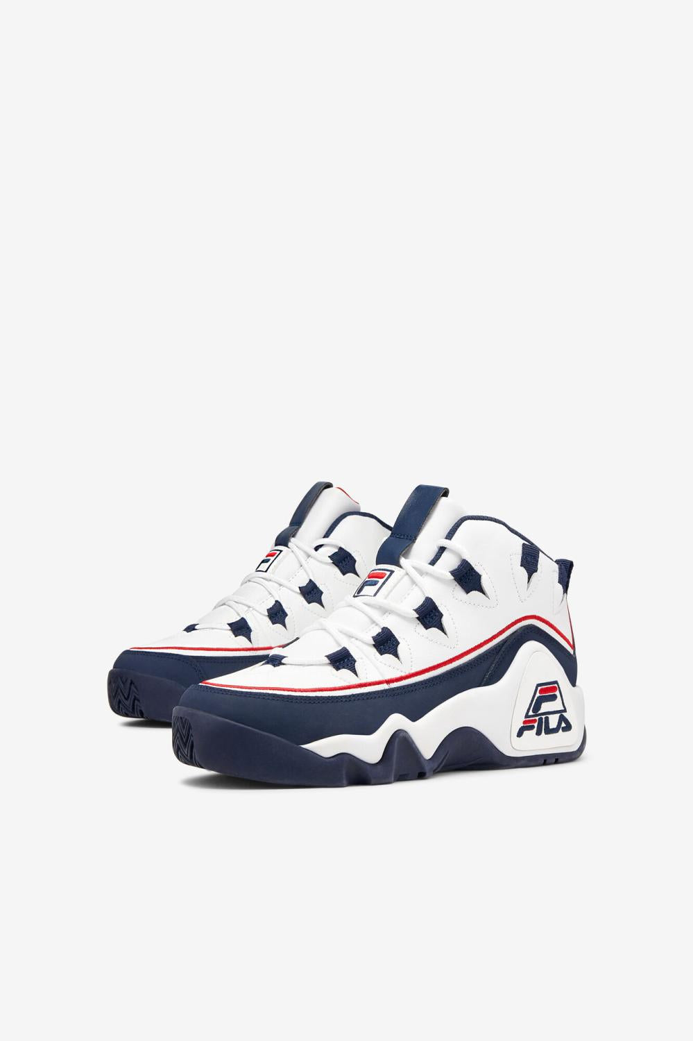 Kids Little Kids (10.5-3) | FILA Little Kids' Grant Hill 1 Offset 125 WHITE / NAVY / RED
