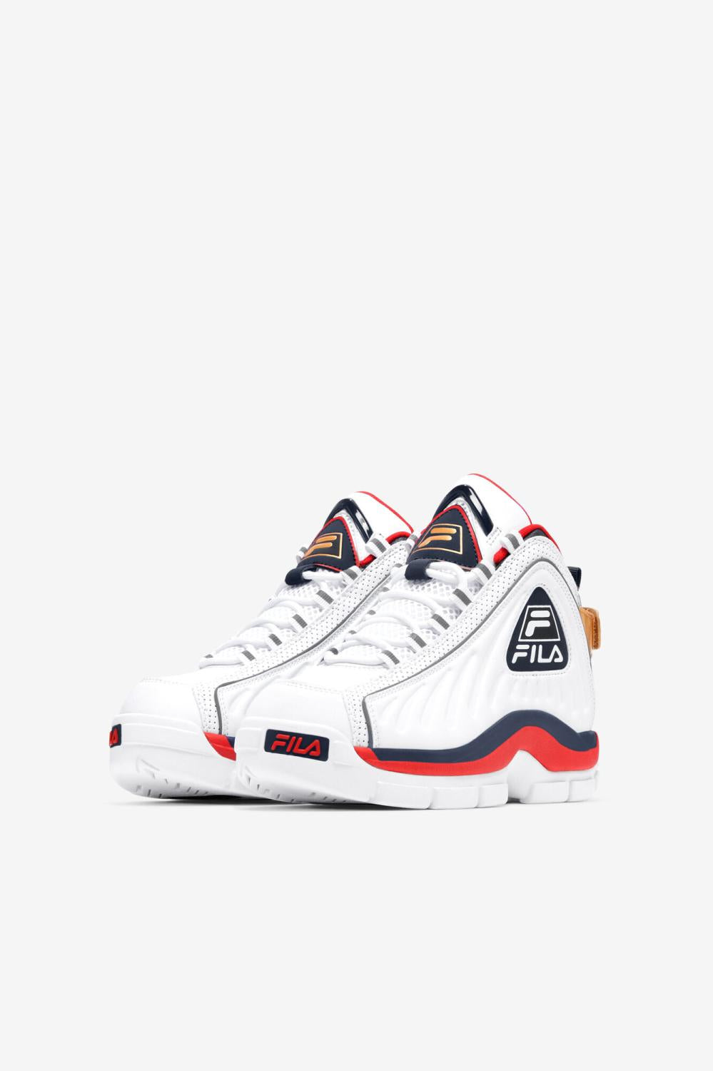 Kids Little Kids (10.5-3) | FILA Little Kids' Grant Hill 2 Game Break 125 WHITE / DRESS BLUES / FILA RED