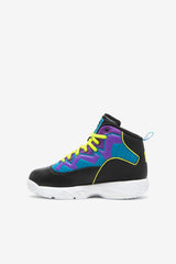 Kids Little Kids (10.5-3) | FILA Little Kids' Mb 043 BLACK / SAFETY YELLOW / ELECTRIC PURPLE