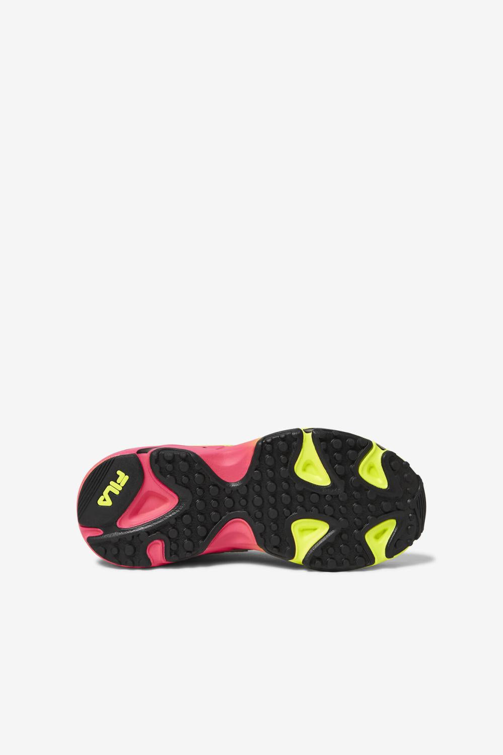 Kids Little Kids (10.5-3) | FILA Little Kids' Ray Tracer Apex 044 BLACK / SAFETY YELLOW / DEEP PINK