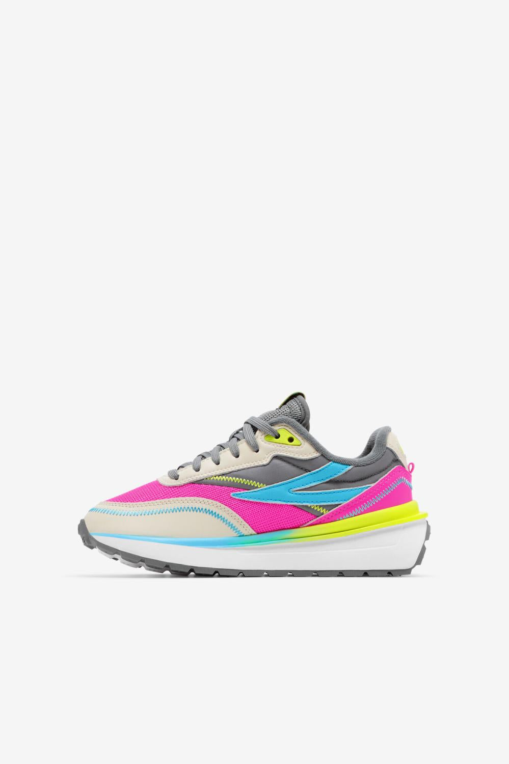 Kids Little Kids (10.5-3) | FILA Little Kids' Renno 664 KNOCKOUT PINK / WHISPER WHITE / SAFETY YELLOW