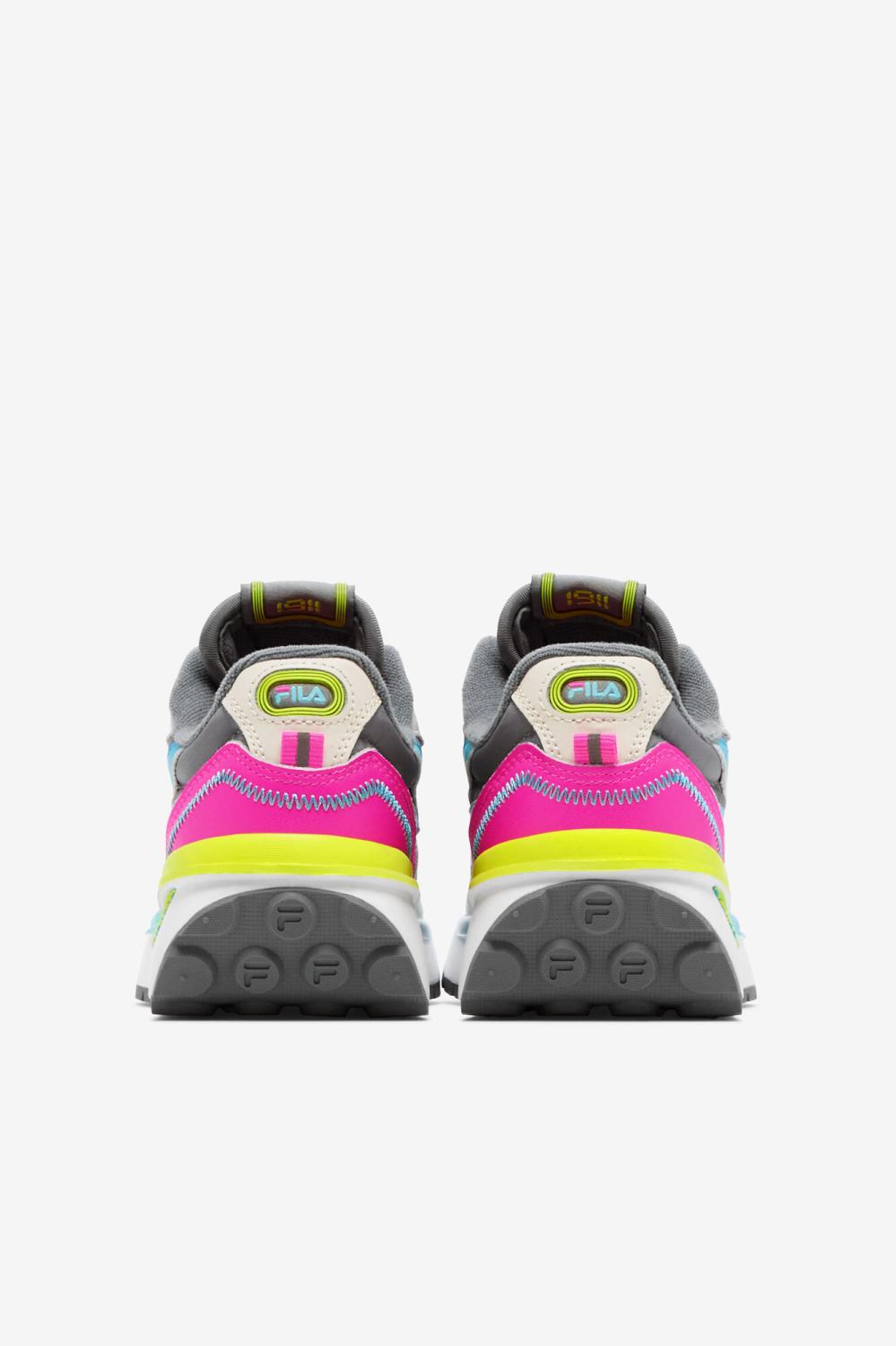 Kids Little Kids (10.5-3) | FILA Little Kids' Renno 664 KNOCKOUT PINK / WHISPER WHITE / SAFETY YELLOW