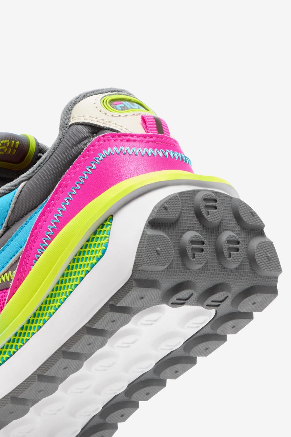 Kids Little Kids (10.5-3) | FILA Little Kids' Renno 664 KNOCKOUT PINK / WHISPER WHITE / SAFETY YELLOW