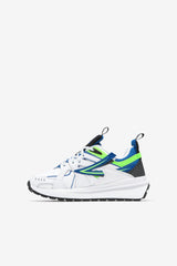 Kids Little Kids (10.5-3) | FILA Little Kids' Sandenal 143 WHITE / PRINCE BLUE / GREEN GECKO