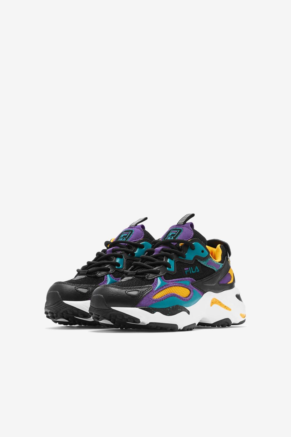 Kids Ray Tracer | FILA Little Kids' Ray Tracer Apex 019 BLACK / IMPERIAL PURPLE / WHITE