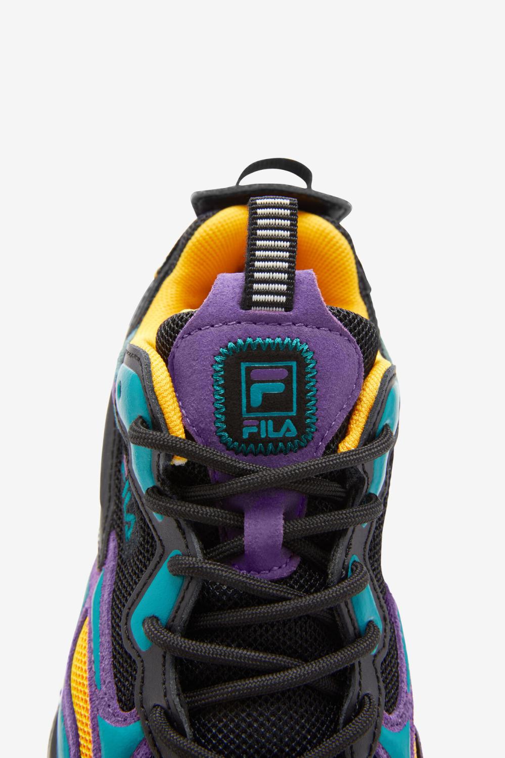 Kids Ray Tracer | FILA Little Kids' Ray Tracer Apex 019 BLACK / IMPERIAL PURPLE / WHITE