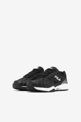Kids Tennis | FILA Kids' Axilus Jr 003 BLACK / WHITE / METALLIC SILVER