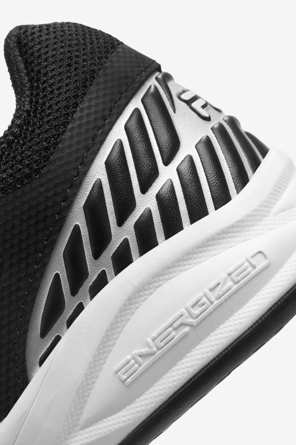 Kids Tennis | FILA Kids' Axilus Jr 003 BLACK / WHITE / METALLIC SILVER