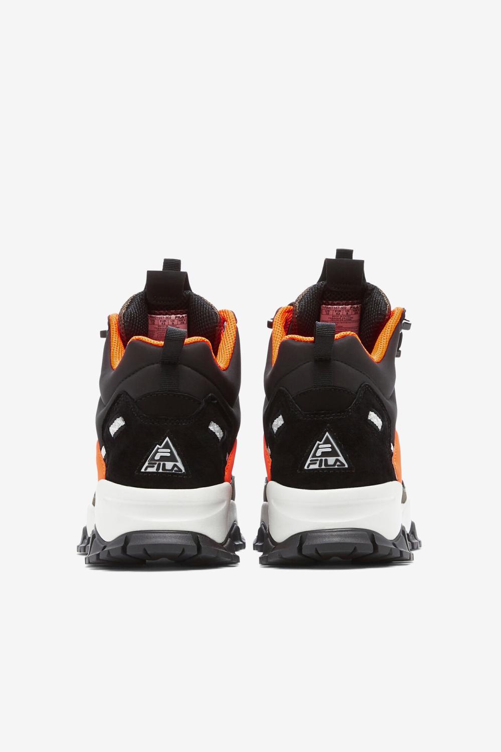 Men Boots | FILA Men's Ray Tracer TR 2 Mid 302 TARMAC / BLACK / SHOCKING ORANGE