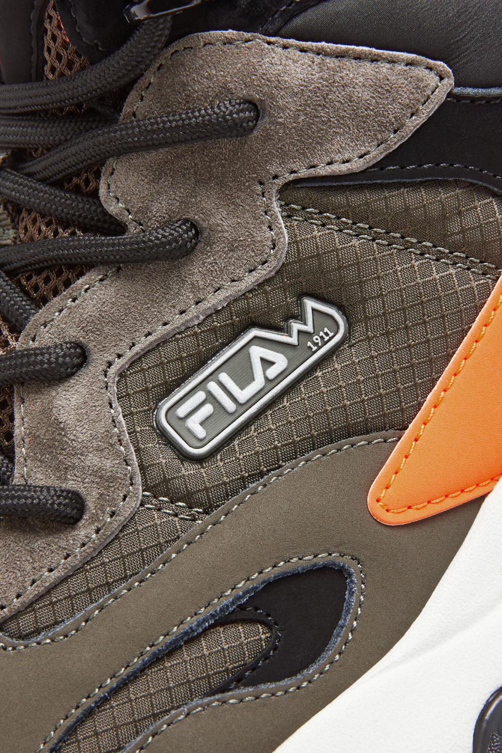 Men Boots | FILA Men's Ray Tracer TR 2 Mid 302 TARMAC / BLACK / SHOCKING ORANGE