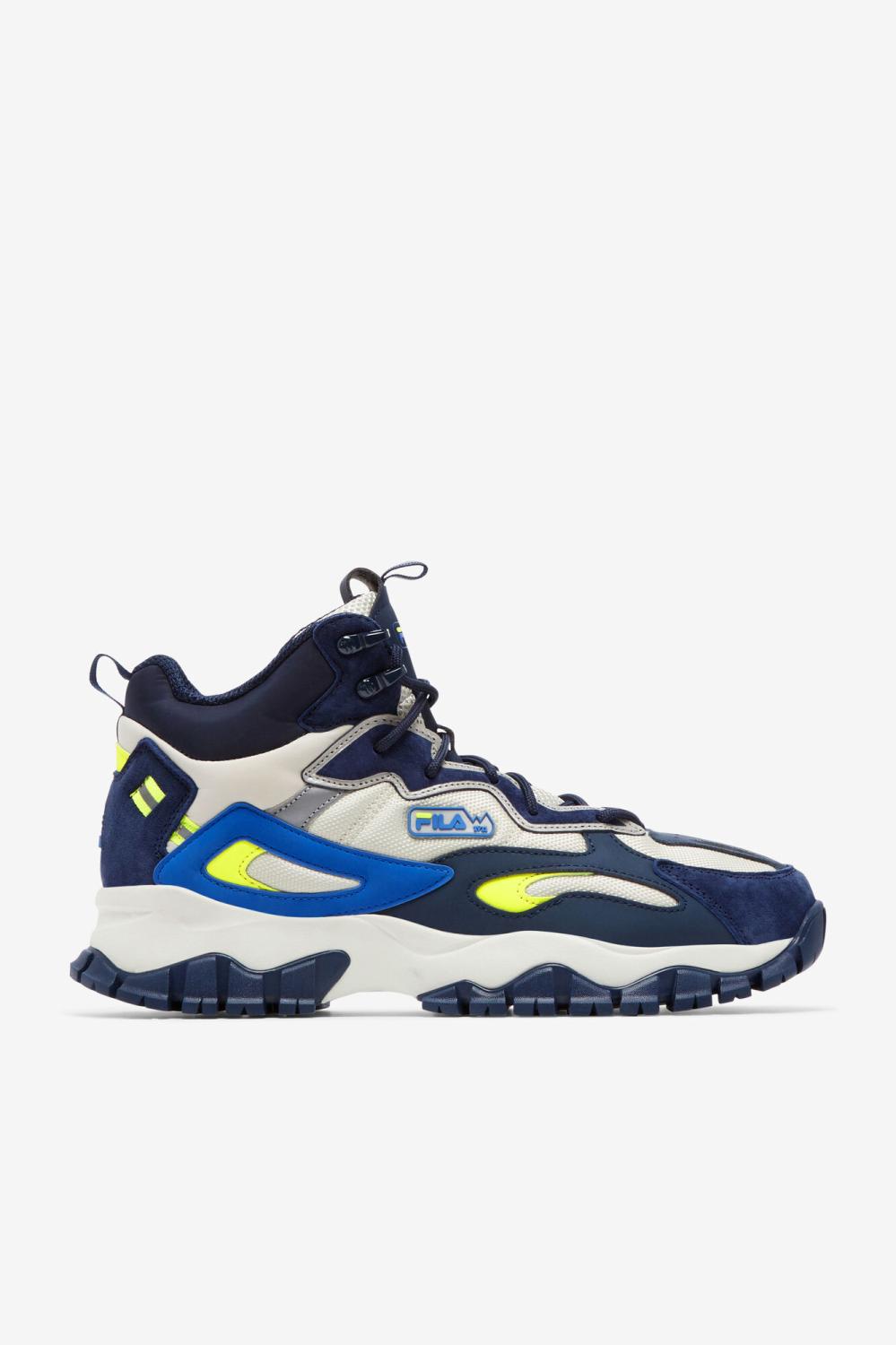 Men Boots | FILA Men's Ray Tracer Tr 2 Mid 346 PELICAN / DRESS BLUES / PRINCESS BLUE