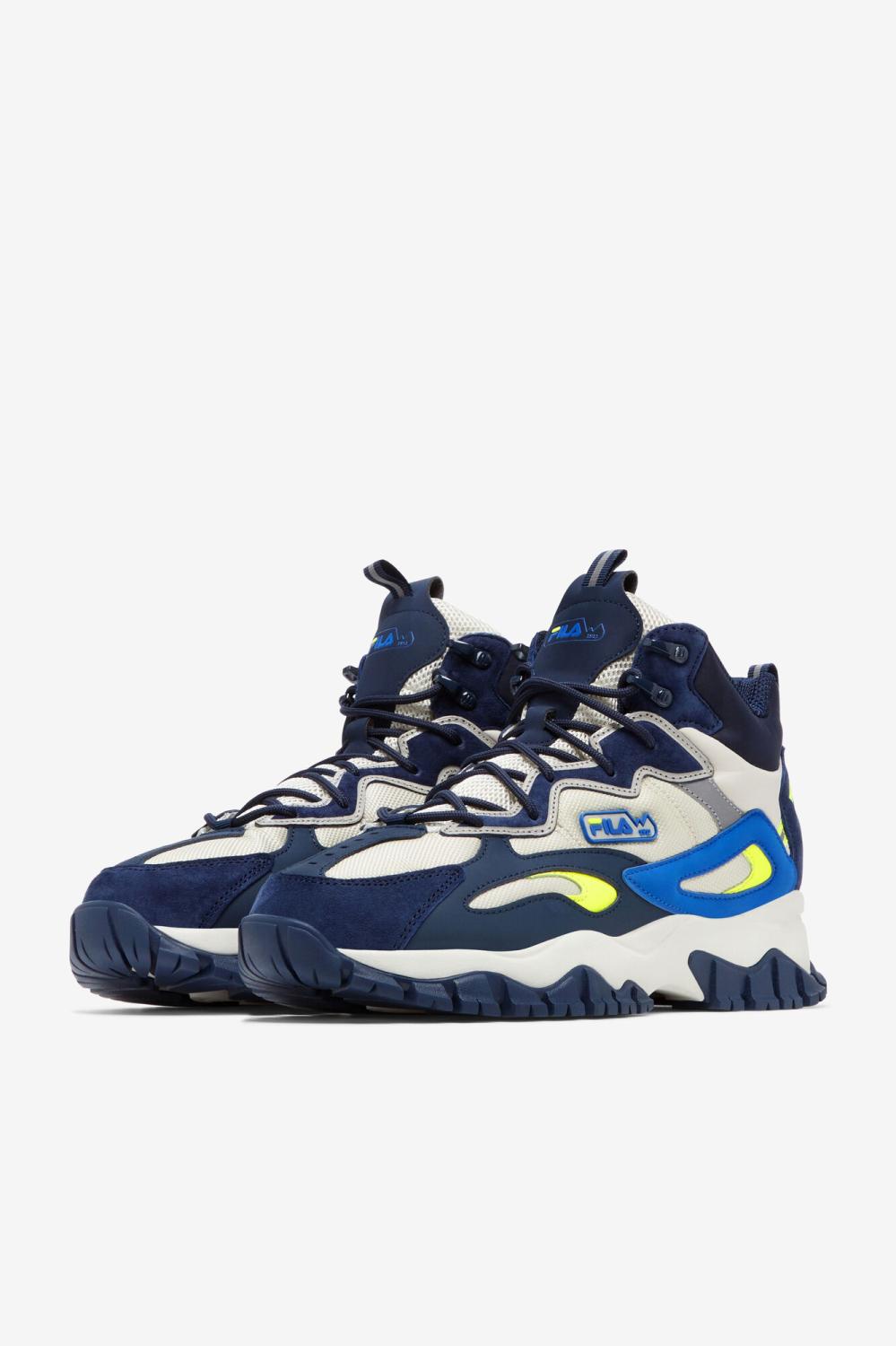 Men Boots | FILA Men's Ray Tracer Tr 2 Mid 346 PELICAN / DRESS BLUES / PRINCESS BLUE