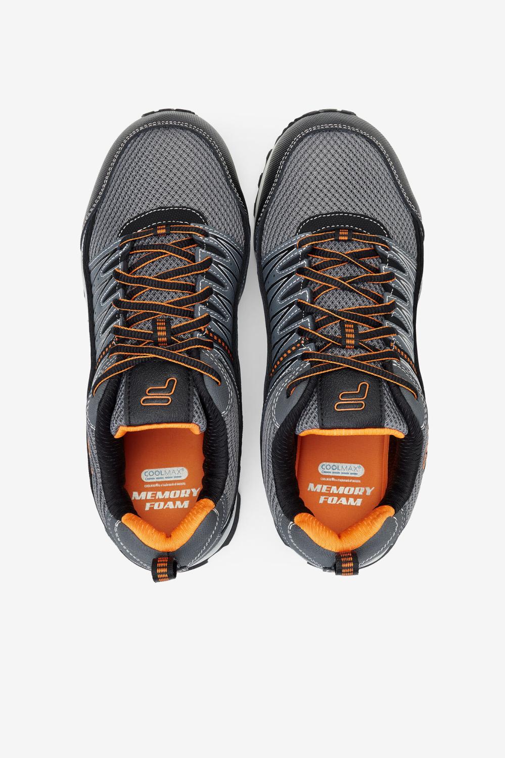 Men Composite Toe Shoes | FILA Men's Memory All Terrain Peak Composite Toe Shoe 054 CASTLEROCK / BLACK / VIBRANT ORANGE