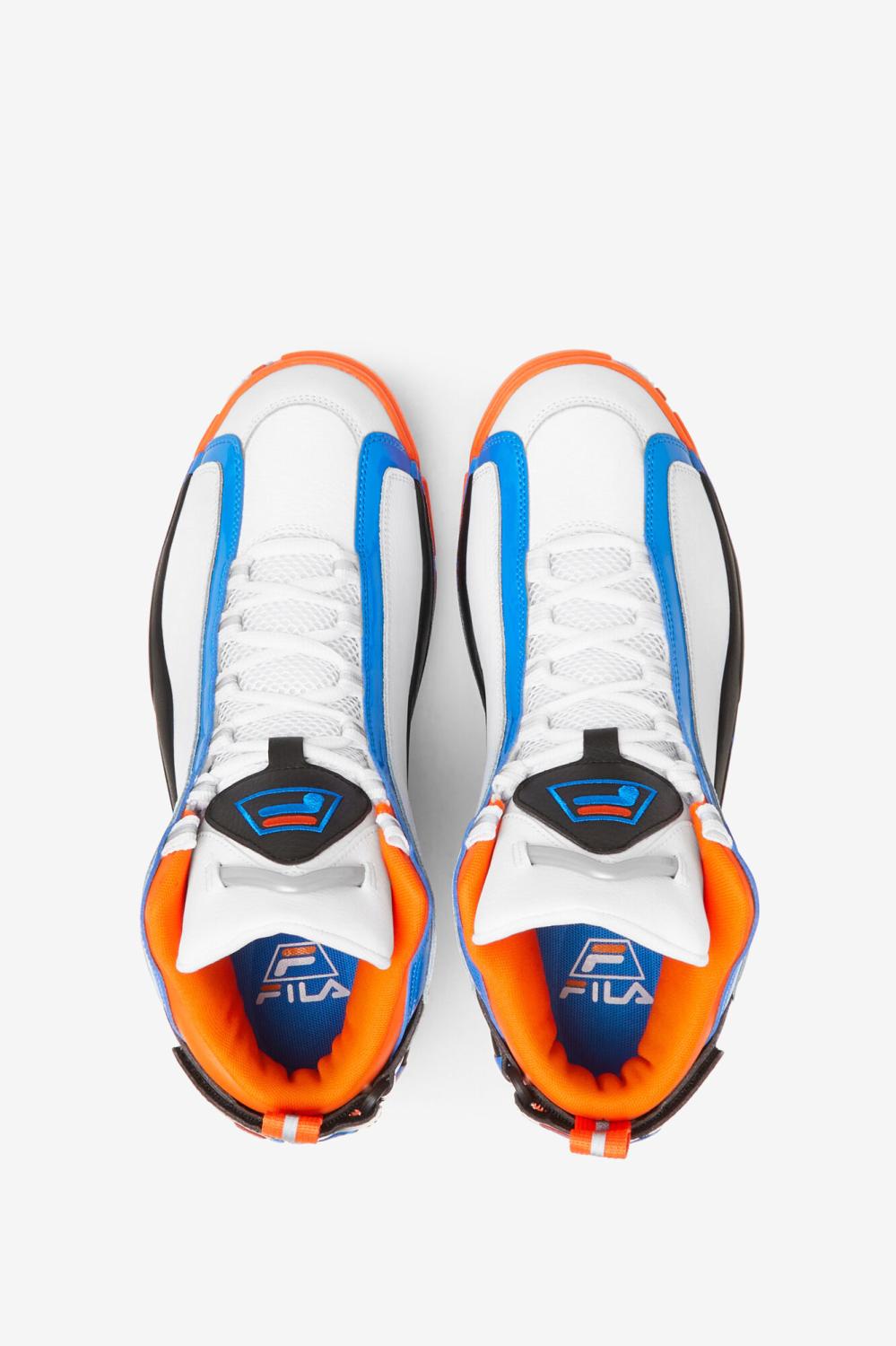 Men Grant Hill | FILA Men's Grant Hill 2 132 WHITE / ELECTRIC BLUE / RED ORANGE