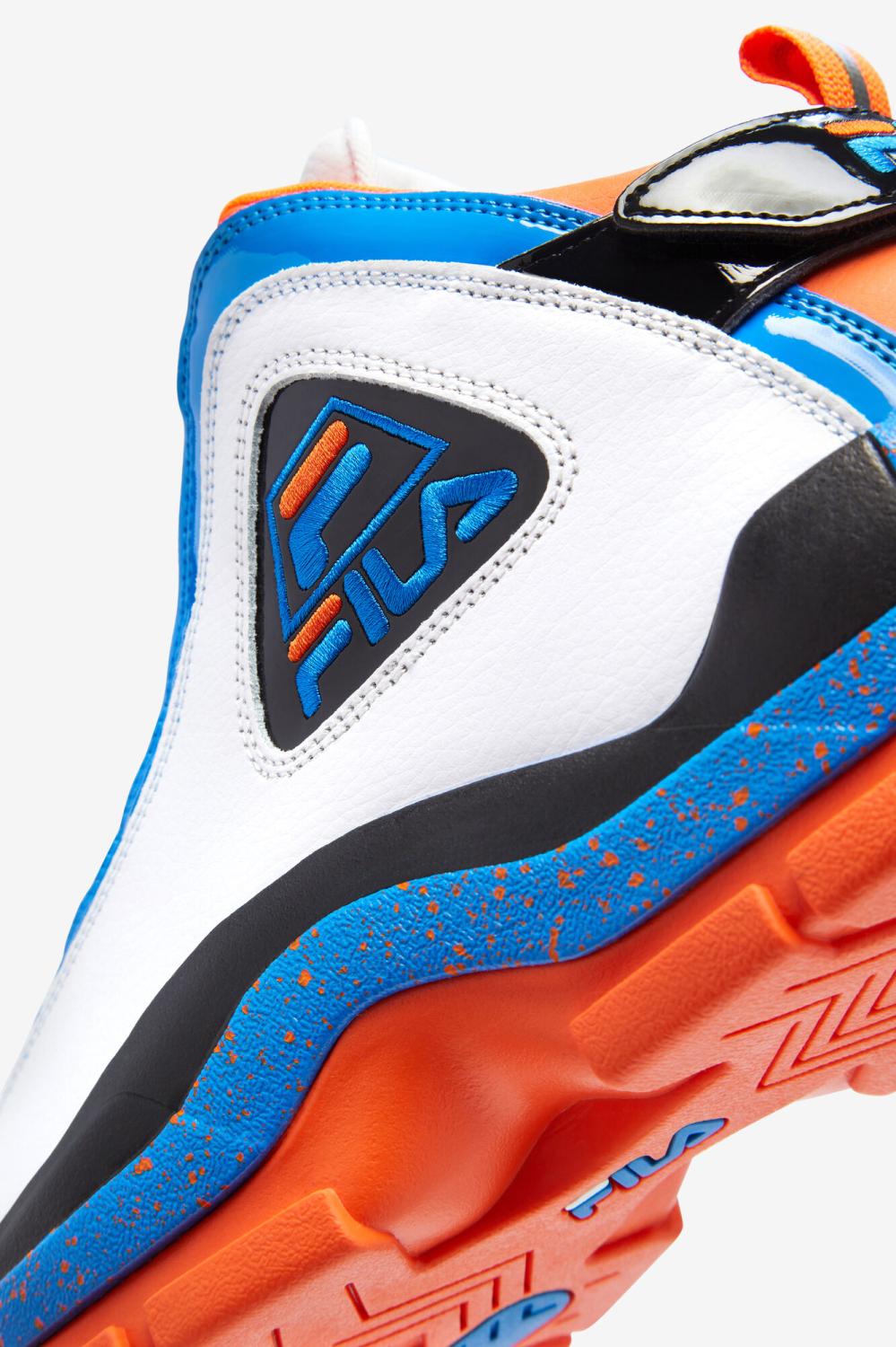 Men Grant Hill | FILA Men's Grant Hill 2 132 WHITE / ELECTRIC BLUE / RED ORANGE