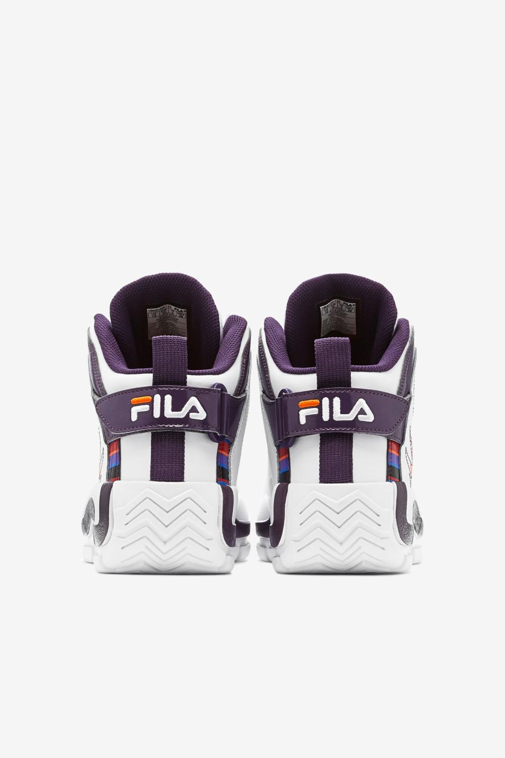 Men Grant Hill | FILA Men's Grant Hill 2 History 133 WHITE / PURPLE PENNANT / VIBRANT ORANGE