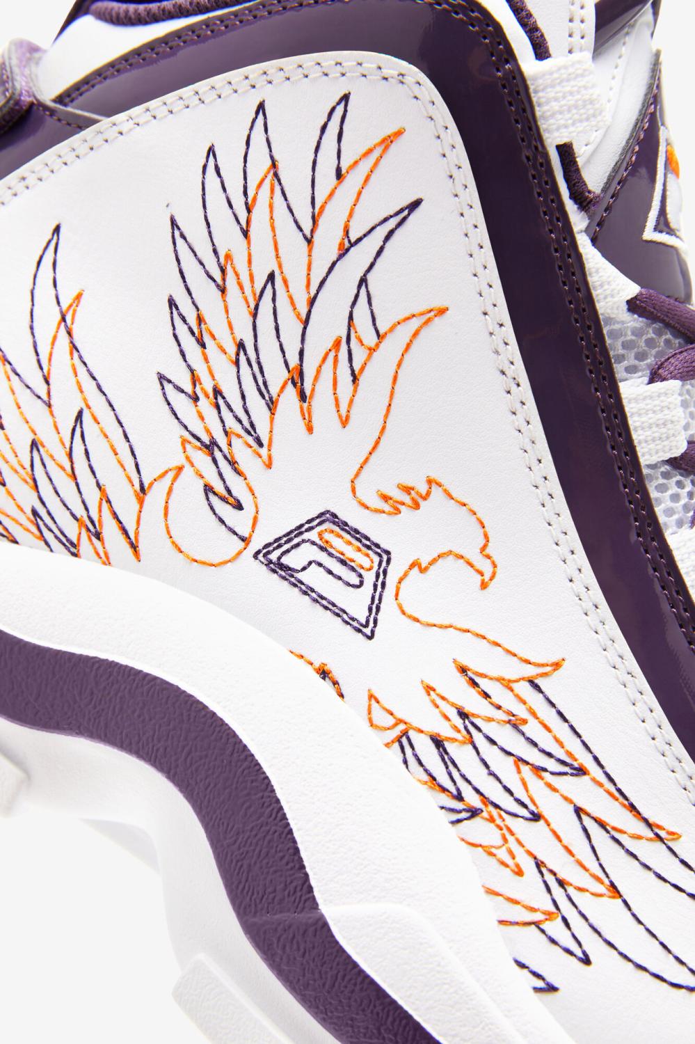 Men Grant Hill | FILA Men's Grant Hill 2 History 133 WHITE / PURPLE PENNANT / VIBRANT ORANGE