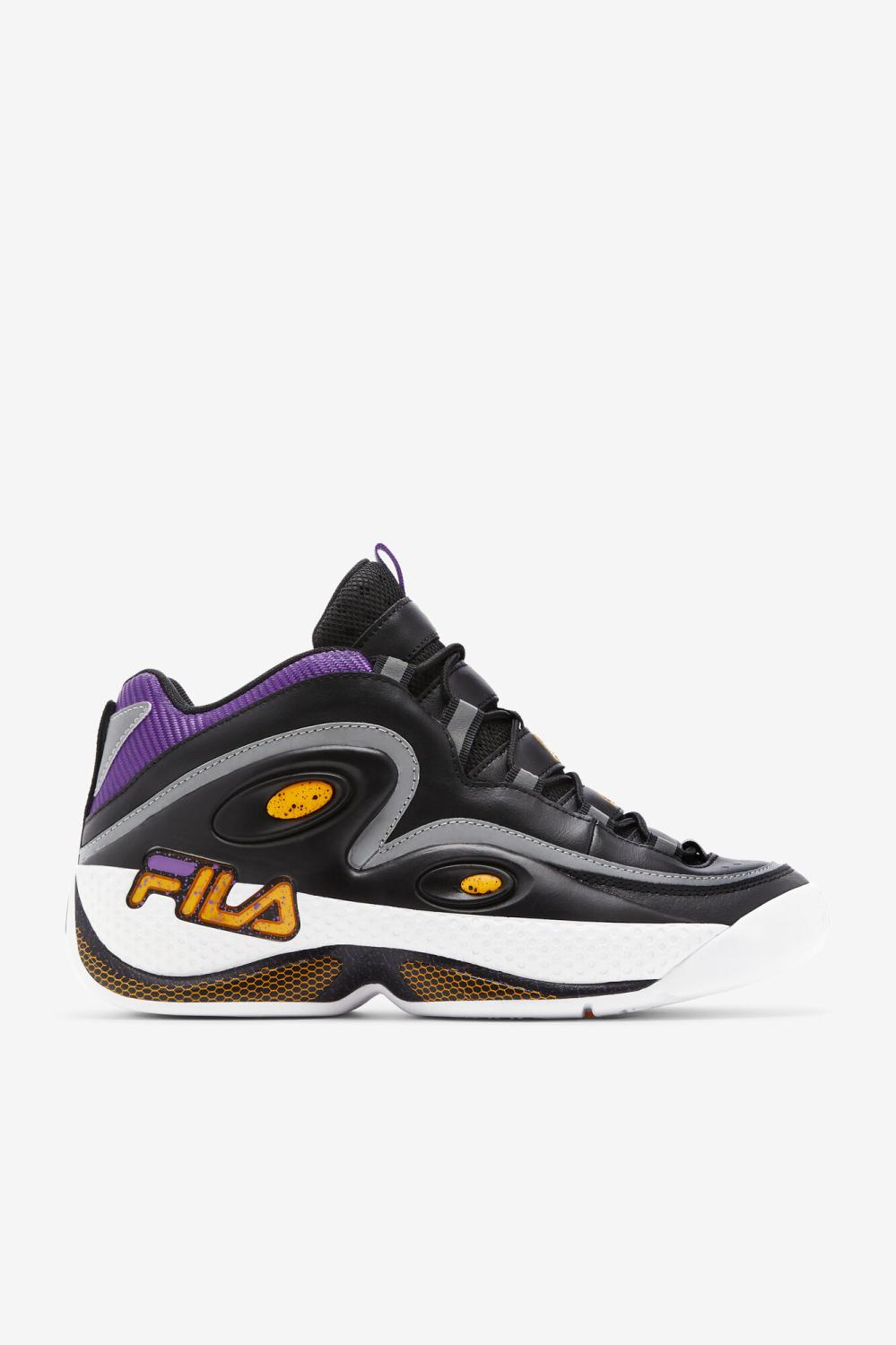 Men Grant Hill | FILA Men's Grant Hill 3 043 BLACK / GOLD FUSION / ELECTRIC PURPLE