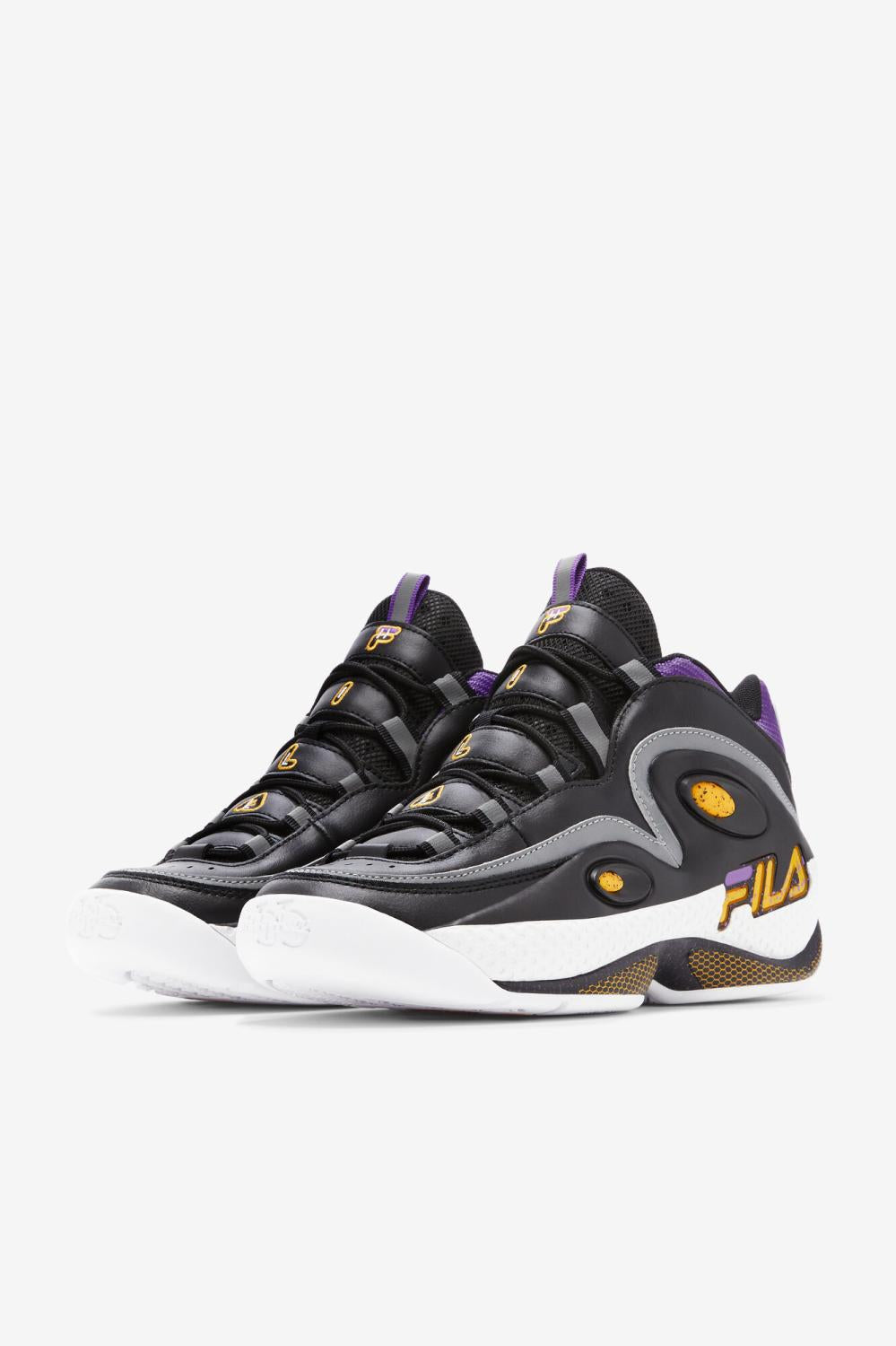Men Grant Hill | FILA Men's Grant Hill 3 043 BLACK / GOLD FUSION / ELECTRIC PURPLE