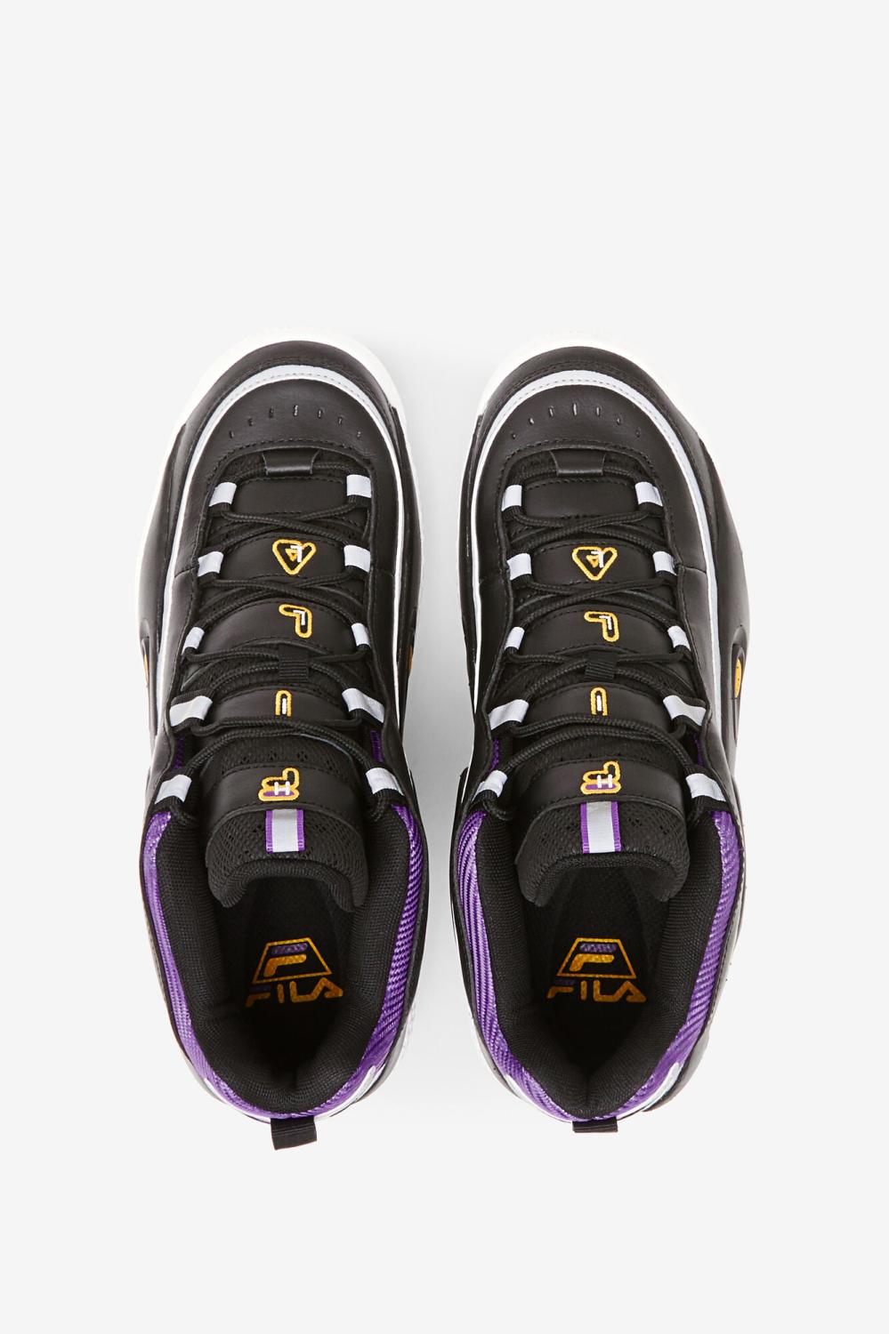 Men Grant Hill | FILA Men's Grant Hill 3 043 BLACK / GOLD FUSION / ELECTRIC PURPLE