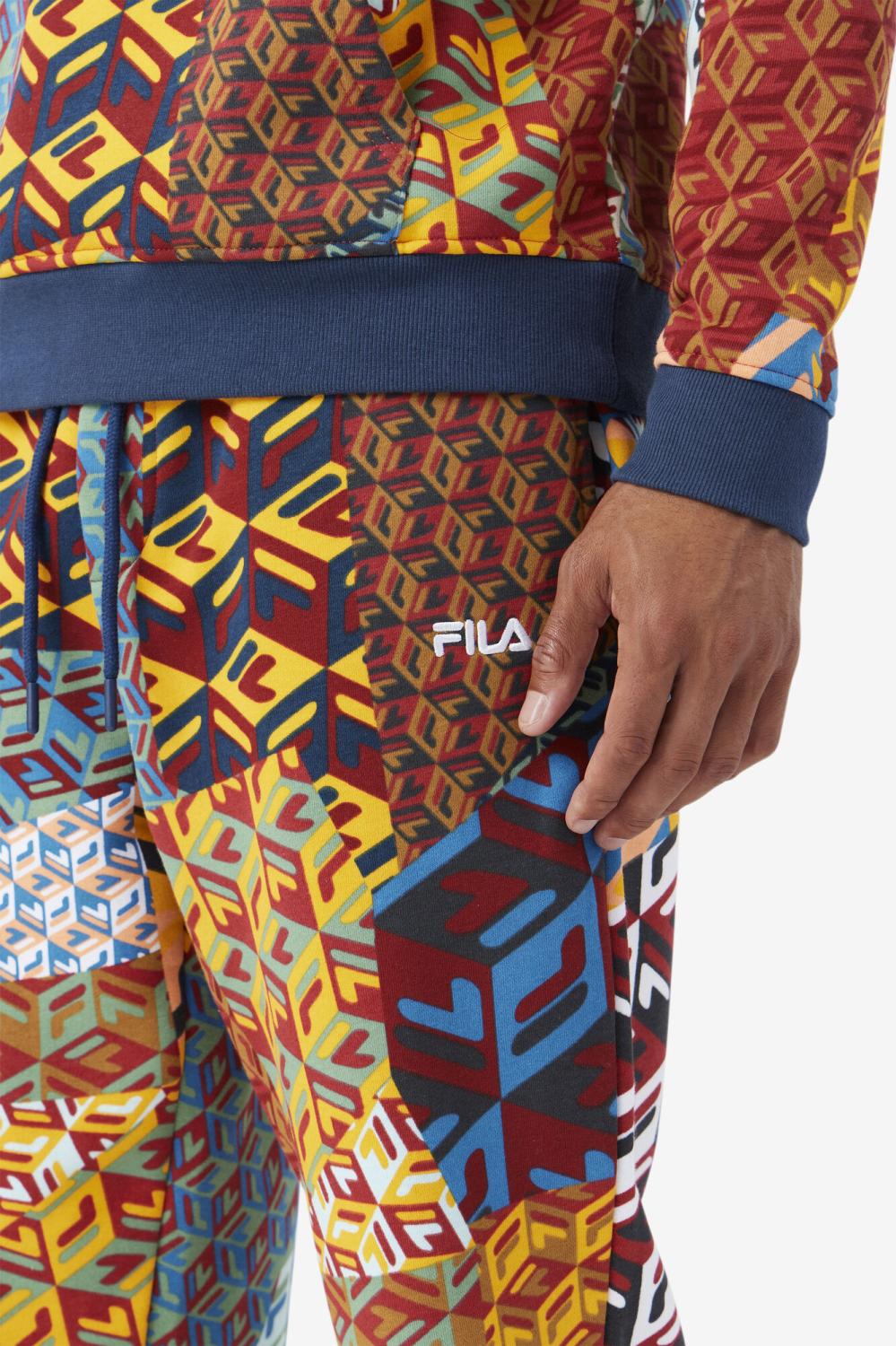 Men Pants &amp; Shorts | FILA Amay Jogger 732 RADIANT YELLOW PRINT / MOONLIT OCEAN