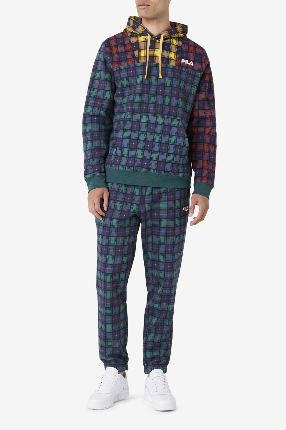 Men Pants &amp; Shorts | FILA Dorm Plaid Jogger 990 JUNE BUG / RHUBARB / FILA NAVY