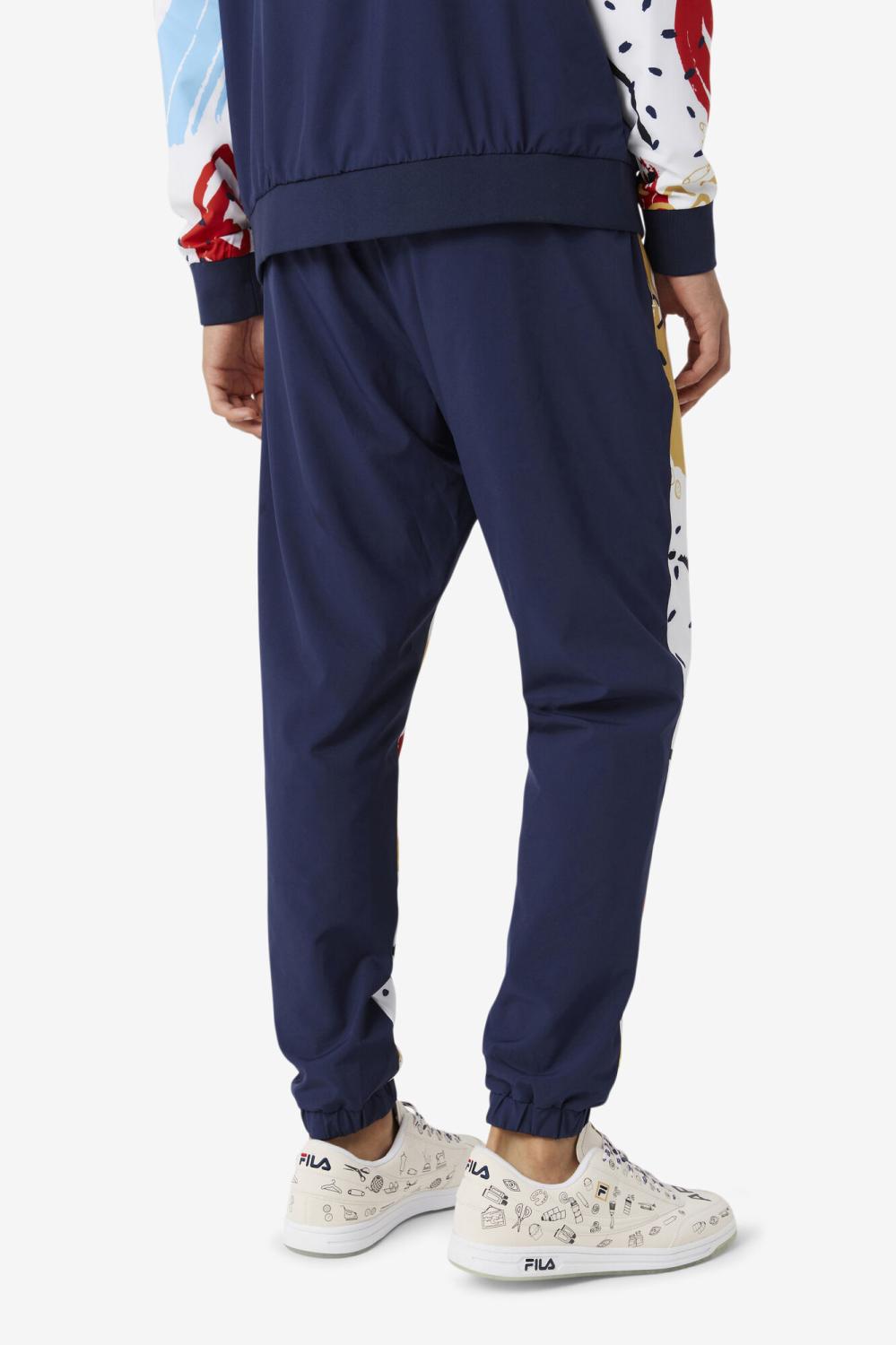 Men Pants &amp; Shorts | FILA FILA X The Museum Printed Track Pant 410 PEACOAT / WHITE / RED
