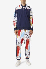 Men Pants &amp; Shorts | FILA FILA X The Museum Printed Track Pant 410 PEACOAT / WHITE / RED