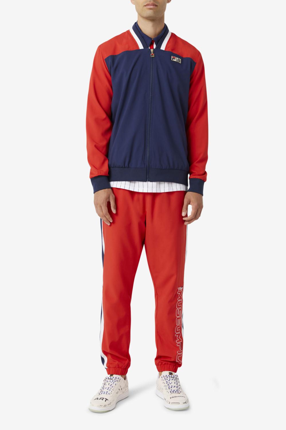 Men Pants &amp; Shorts | FILA FILA X The Museum Track Pant 622 RED / PEACOAT / WHITE