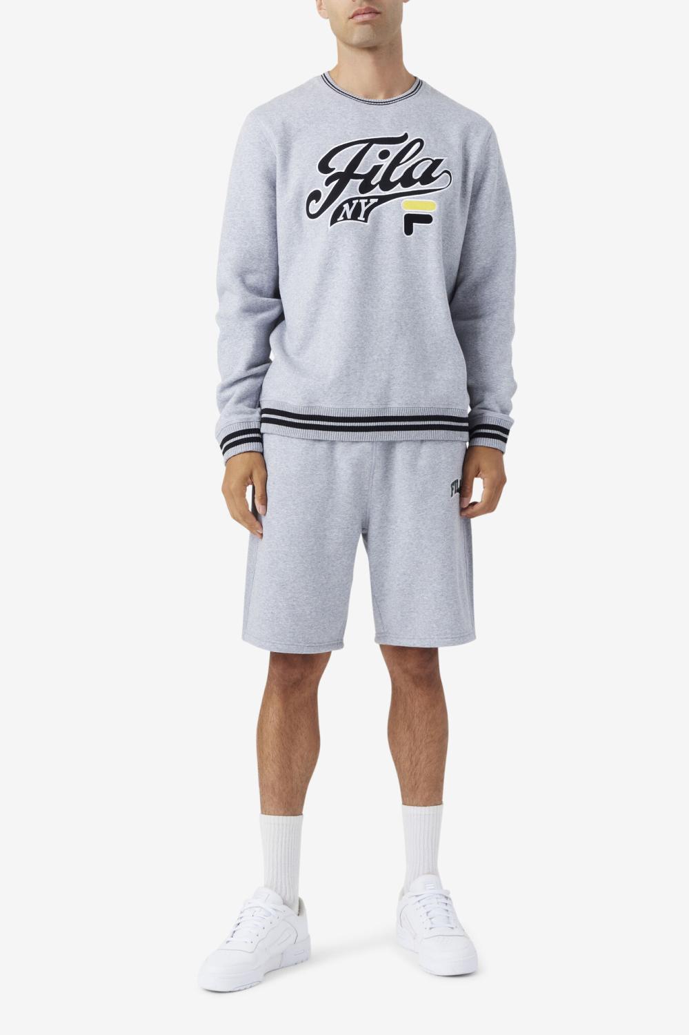 Men Pants &amp; Shorts | FILA Logan Short 064 LIGHT GREY MARL / BLUE SPRUCE