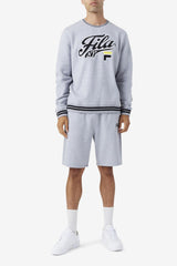 Men Pants &amp; Shorts | FILA Logan Short 064 LIGHT GREY MARL / BLUE SPRUCE