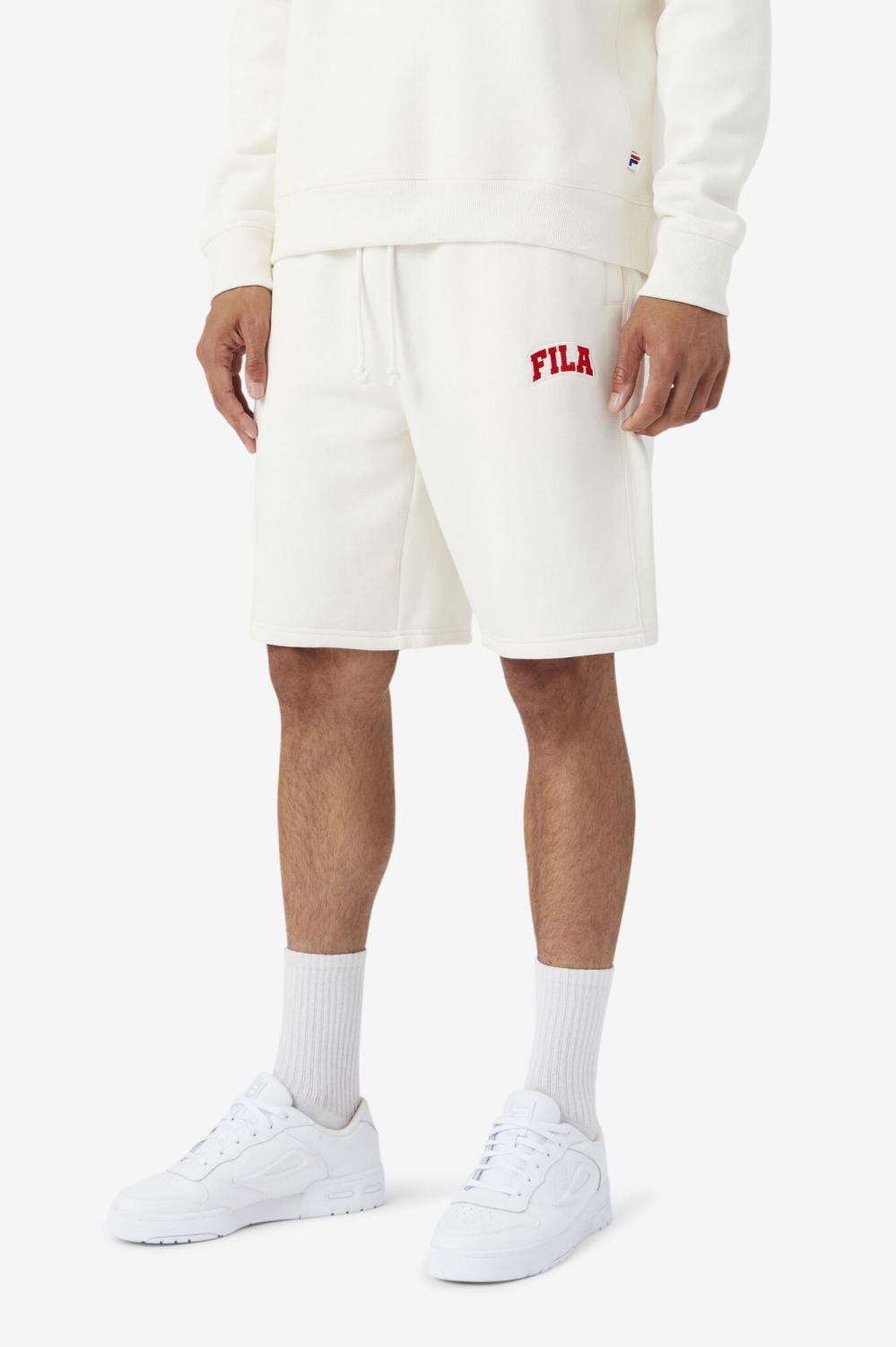 Men Pants &amp; Shorts | FILA Logan Short 132 GARDENIA / FIERY RED