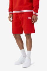 Men Pants &amp; Shorts | FILA Logan Short 625 FIERY RED / GARDENIA