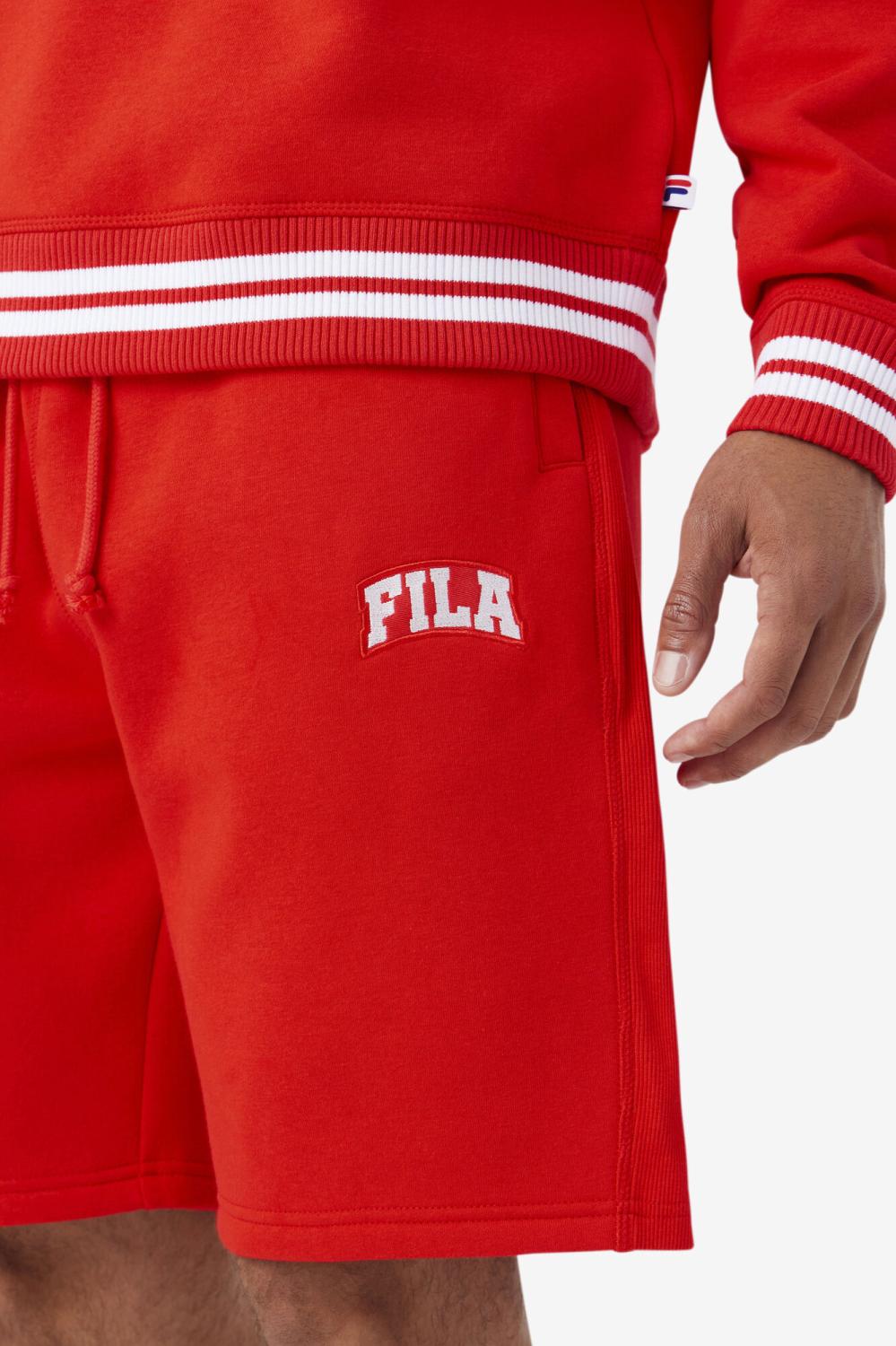 Men Pants &amp; Shorts | FILA Logan Short 625 FIERY RED / GARDENIA