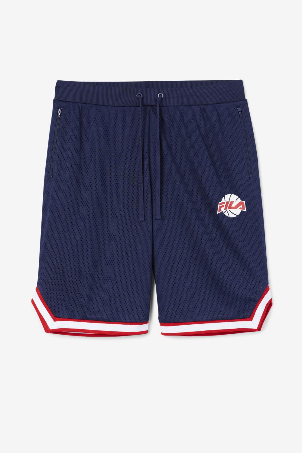 Men Pants &amp; Shorts | FILA Ovi Basketball Short 410 FILA NAVY / FILA RED / WHITE