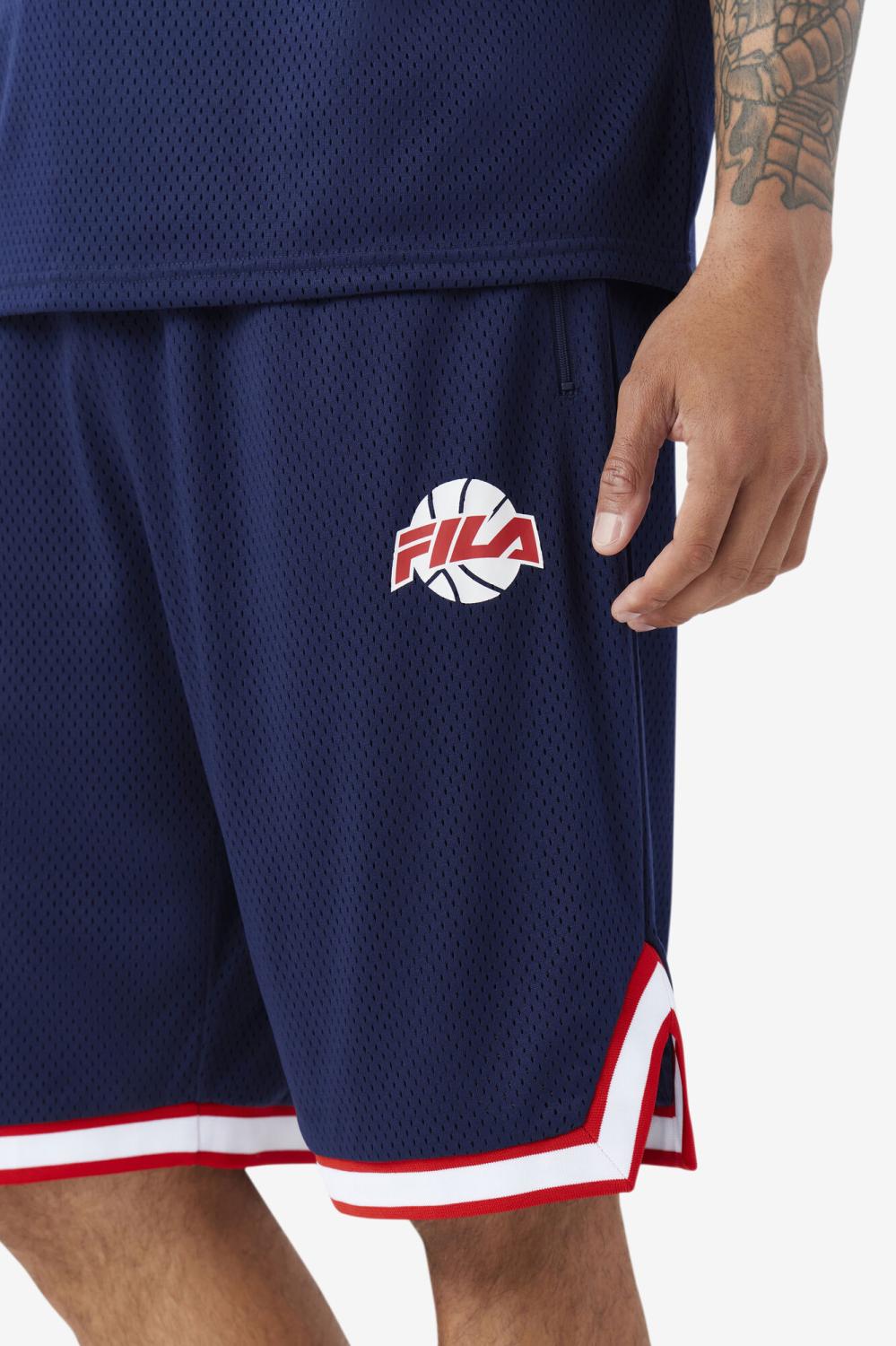 Men Pants &amp; Shorts | FILA Ovi Basketball Short 410 FILA NAVY / FILA RED / WHITE