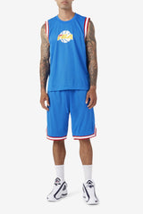 Men Pants &amp; Shorts | FILA Ovi Basketball Short 466 PRINCE BLUE / WHITE / FILA RED / GOLD FUSION