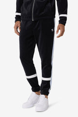 Men Pants &amp; Shorts | FILA Ravid Velour Pant 001 BLACK / SKYWAY / WHITE
