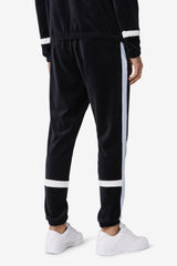 Men Pants &amp; Shorts | FILA Ravid Velour Pant 001 BLACK / SKYWAY / WHITE