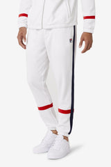 Men Pants &amp; Shorts | FILA Ravid Velour Pant 100 WHITE / FILA NAVY / FILA RED