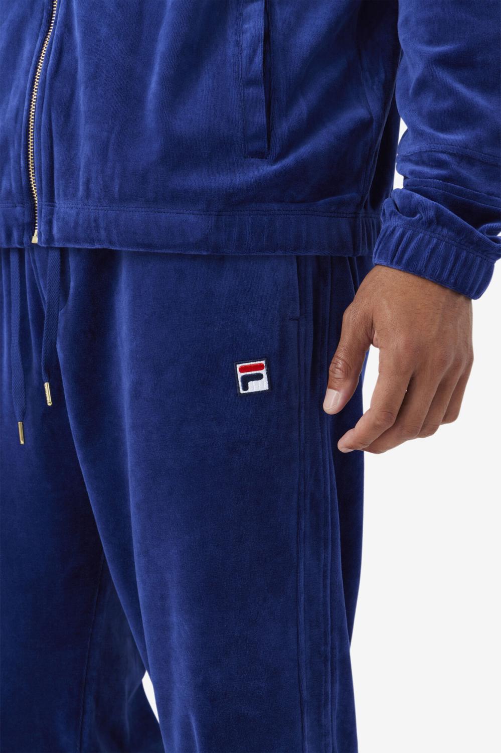 Men Pants &amp; Shorts | FILA Ravid Velour Pant 919 BLUEPRINT