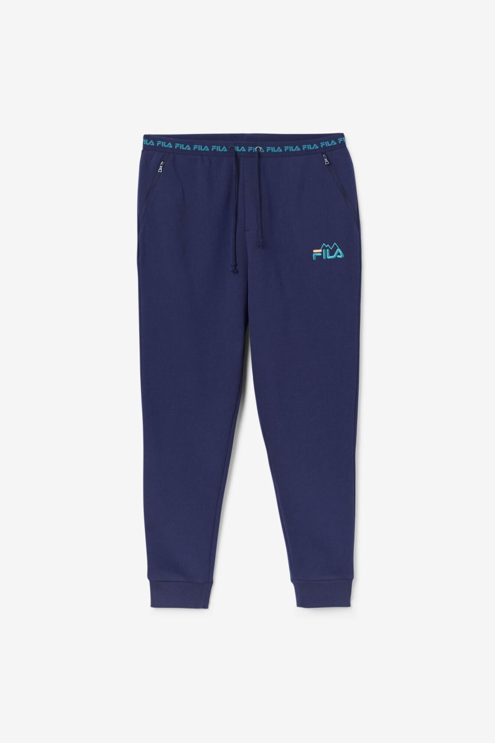 Men Pants &amp; Shorts | FILA Sans Jogger 410 FILA NAVY / DEEP LAKE / SHELL CORAL