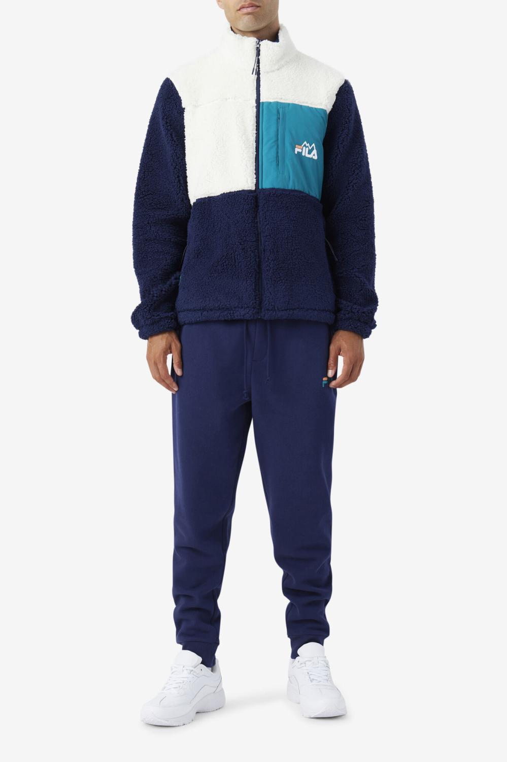 Men Pants &amp; Shorts | FILA Sans Jogger 410 FILA NAVY / DEEP LAKE / SHELL CORAL