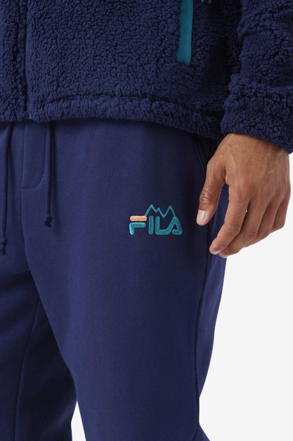 Men Pants &amp; Shorts | FILA Sans Jogger 410 FILA NAVY / DEEP LAKE / SHELL CORAL