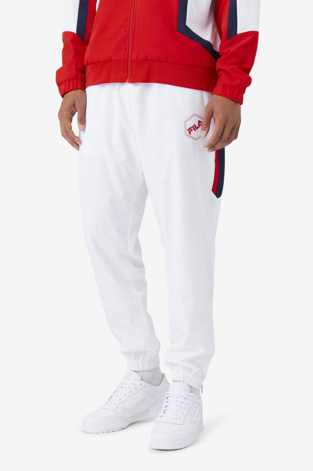 Men Pants &amp; Shorts | FILA Sanz Windpant 100 WHITE / FILA NAVY / FILA RED