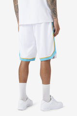Men Pants &amp; Shorts | FILA Semi-Pro Basketball Short WHITE / SCUBA BLUE / RADIENT YELLOW