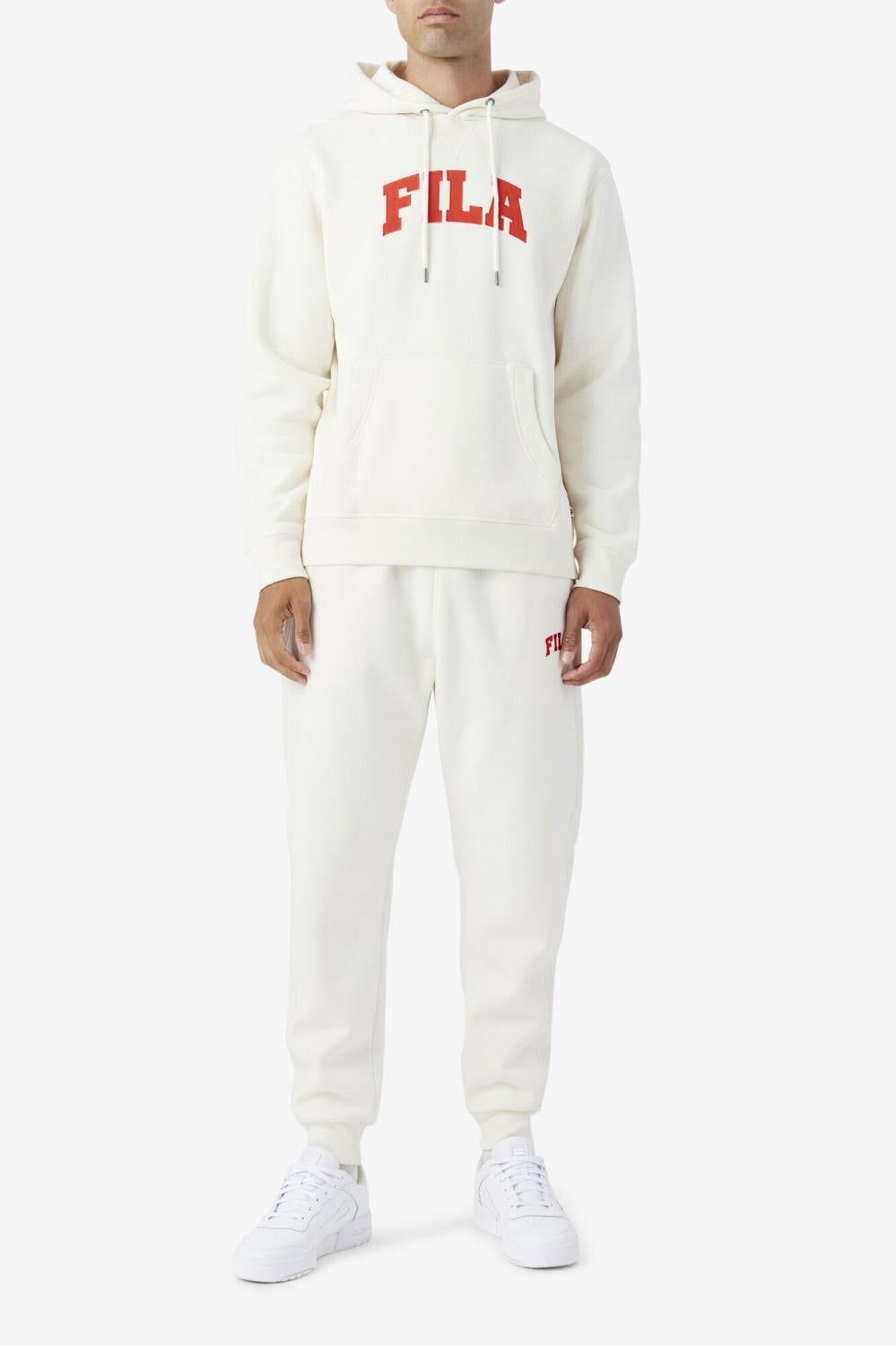 Men Pants &amp; Shorts | FILA Trent Jogger 132 GARDENIA / FIERY RED