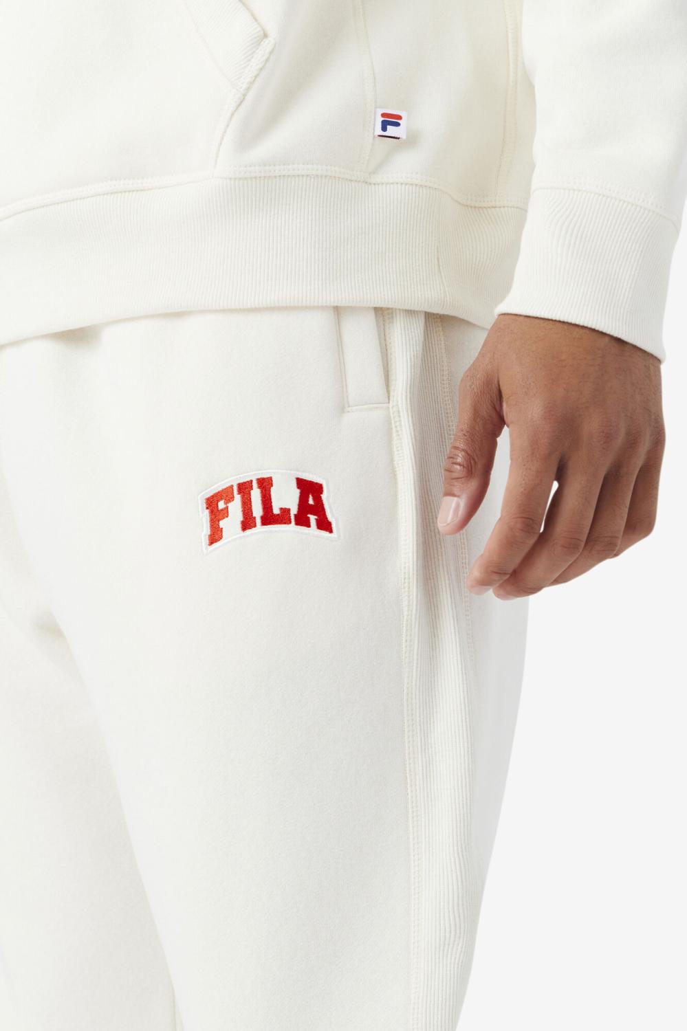 Men Pants &amp; Shorts | FILA Trent Jogger 132 GARDENIA / FIERY RED