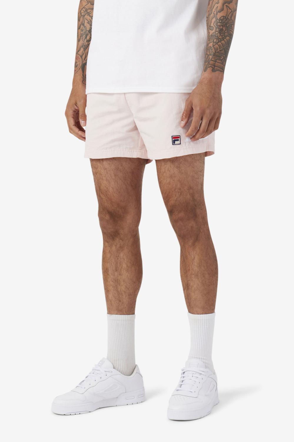 Men Pants &amp; Shorts | FILA Vantage Swim Short 500 PINK DOGWOOD / WHITE